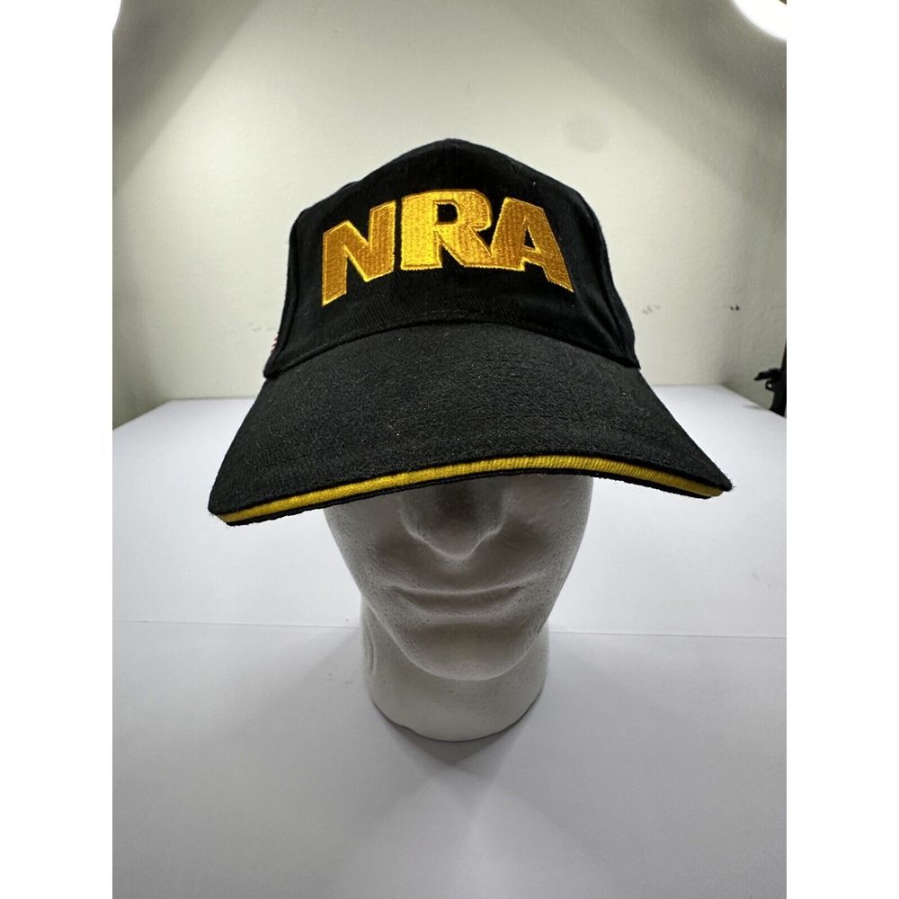 NRA Dad‎ Hat Black & Yellow Strapback MAGA American Flag